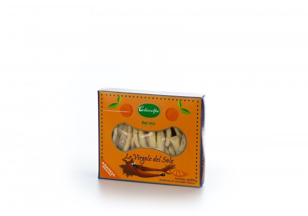 Virgole del sole arance candite al cioccolato